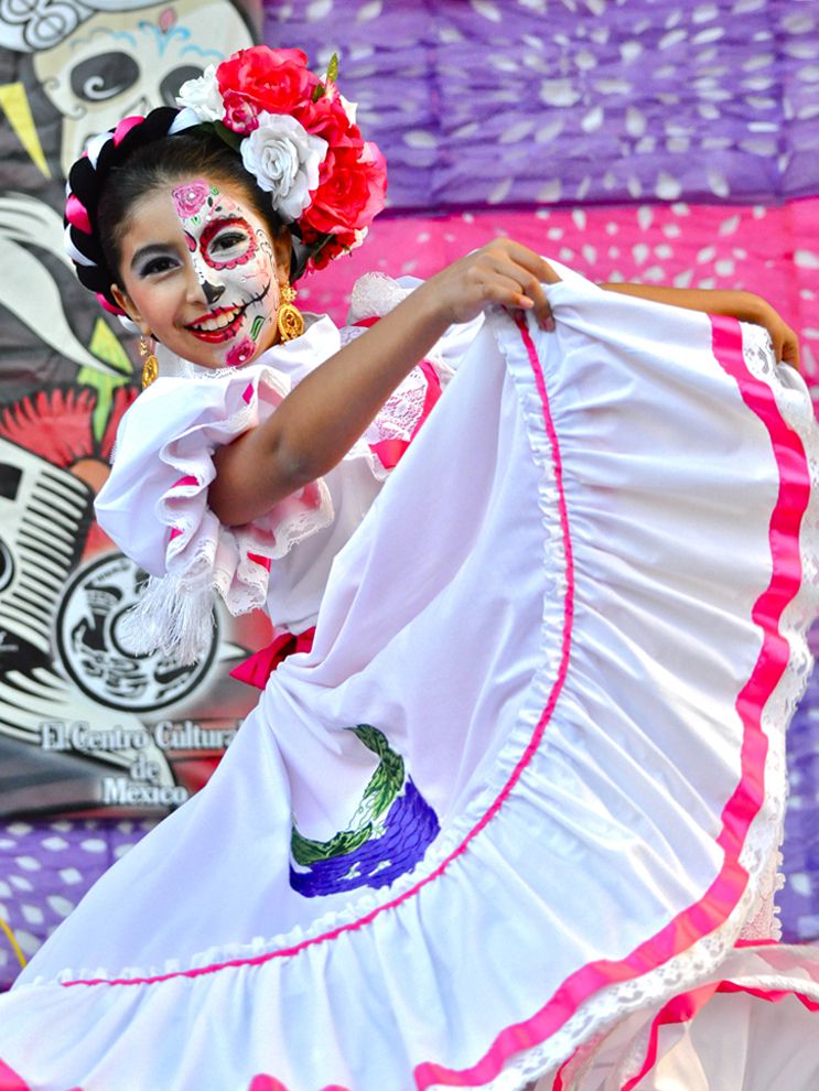 Yolsun Kids Mexican Day Of The Dead Dress, Mariachi Costume For Halloween & Dress Up
